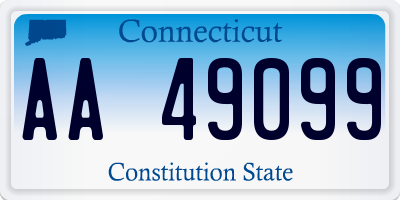 CT license plate AA49099