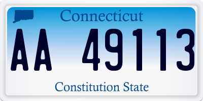 CT license plate AA49113