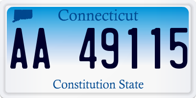 CT license plate AA49115