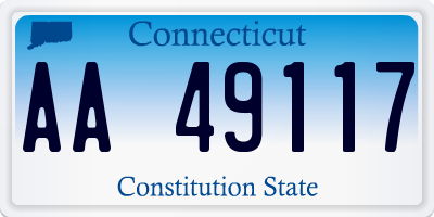 CT license plate AA49117