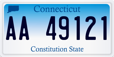 CT license plate AA49121