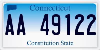 CT license plate AA49122