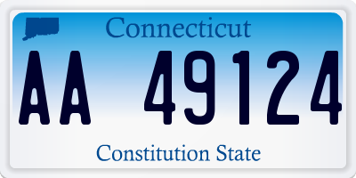 CT license plate AA49124