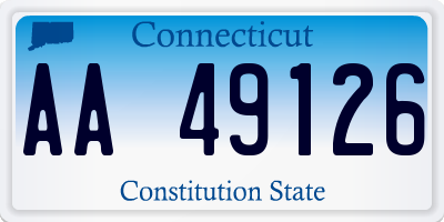 CT license plate AA49126
