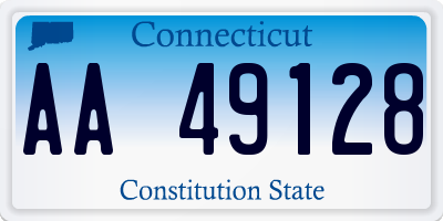 CT license plate AA49128