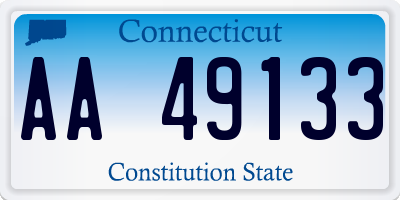 CT license plate AA49133