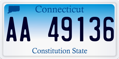 CT license plate AA49136