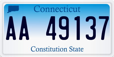 CT license plate AA49137