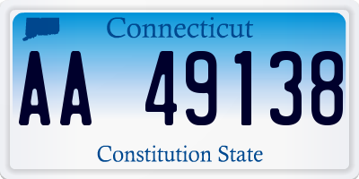 CT license plate AA49138