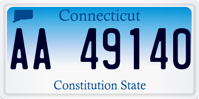 CT license plate AA49140