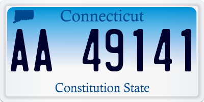 CT license plate AA49141