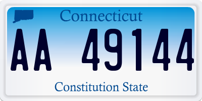 CT license plate AA49144