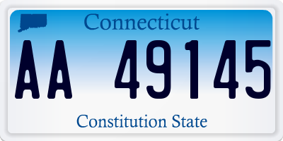 CT license plate AA49145