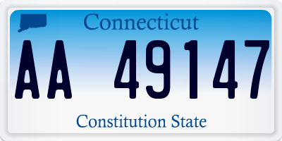 CT license plate AA49147