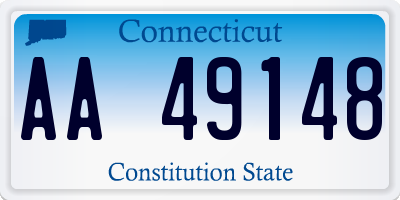 CT license plate AA49148