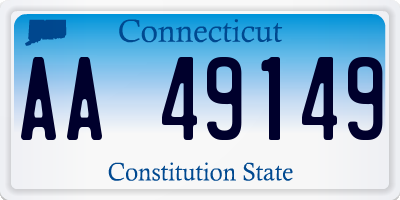 CT license plate AA49149