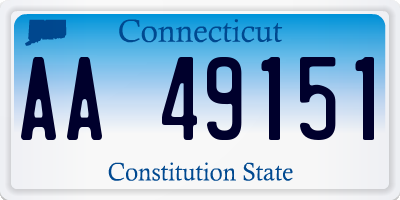 CT license plate AA49151