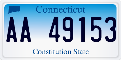 CT license plate AA49153