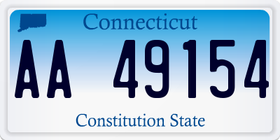 CT license plate AA49154