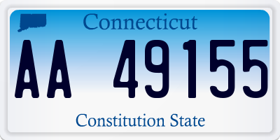 CT license plate AA49155
