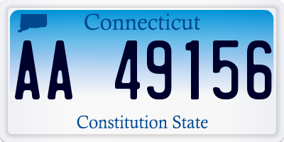 CT license plate AA49156