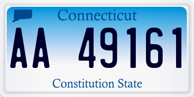 CT license plate AA49161