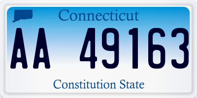 CT license plate AA49163