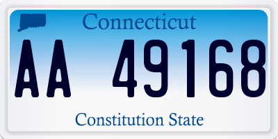 CT license plate AA49168