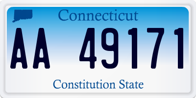 CT license plate AA49171
