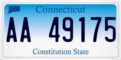 CT license plate AA49175