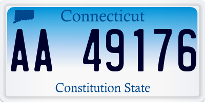 CT license plate AA49176