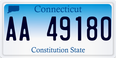 CT license plate AA49180