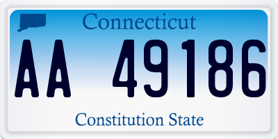 CT license plate AA49186