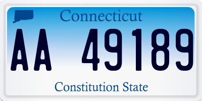 CT license plate AA49189