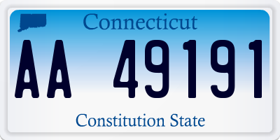 CT license plate AA49191