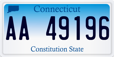 CT license plate AA49196