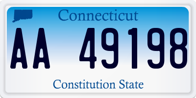 CT license plate AA49198