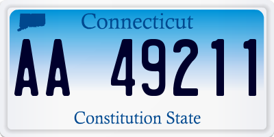 CT license plate AA49211