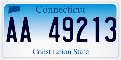 CT license plate AA49213