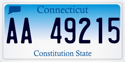 CT license plate AA49215