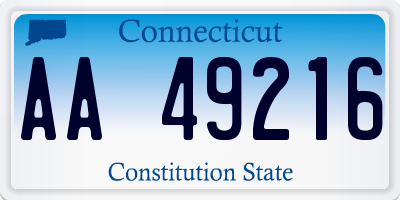 CT license plate AA49216