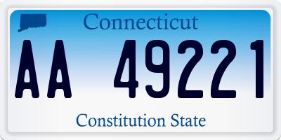 CT license plate AA49221