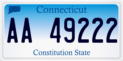 CT license plate AA49222