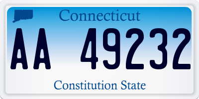 CT license plate AA49232