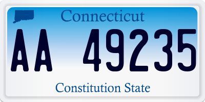 CT license plate AA49235