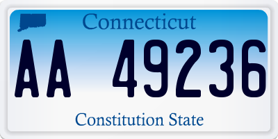 CT license plate AA49236