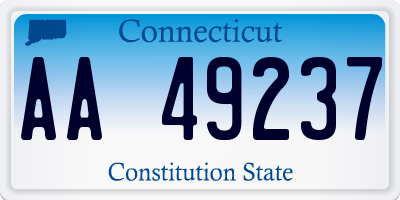 CT license plate AA49237