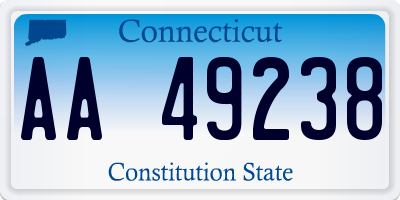 CT license plate AA49238