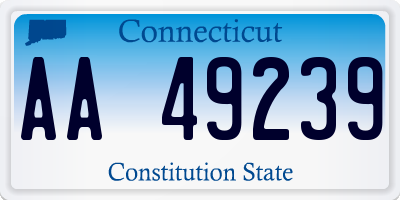 CT license plate AA49239