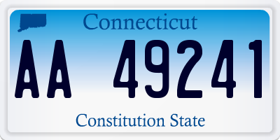 CT license plate AA49241